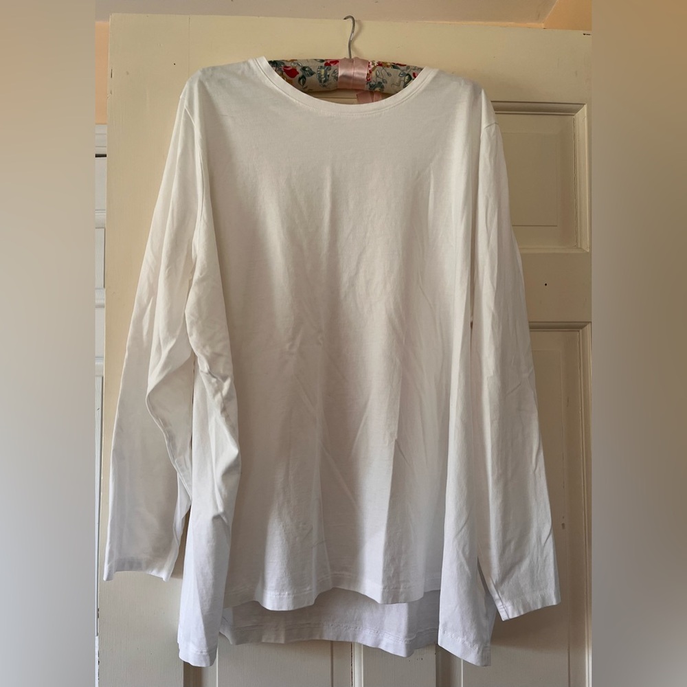 Lands End white long sleeve.
